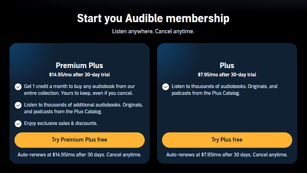 How Many Audiobooks Can You Get Per Month on Audible?
